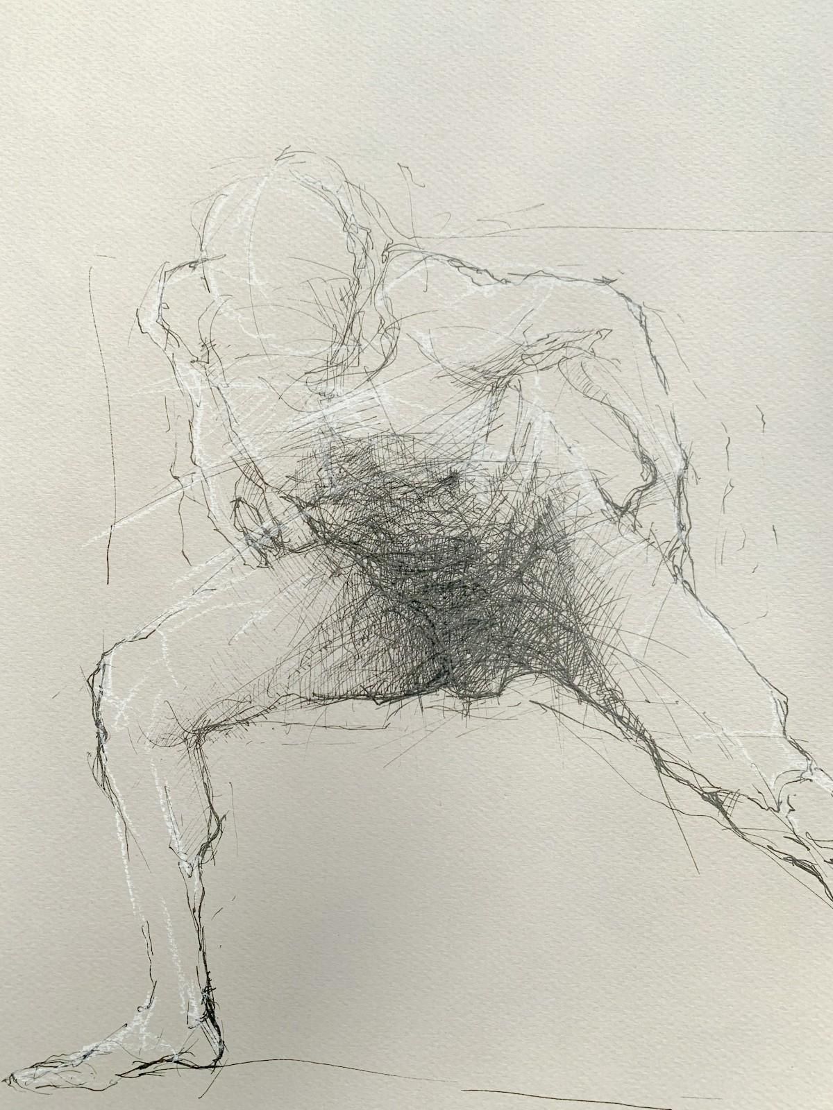 Michał Bajsarowicznude    Mixed Media Drawing, Figurative, Subtle, Sketchy Style, Polish Art2023 photo Art
