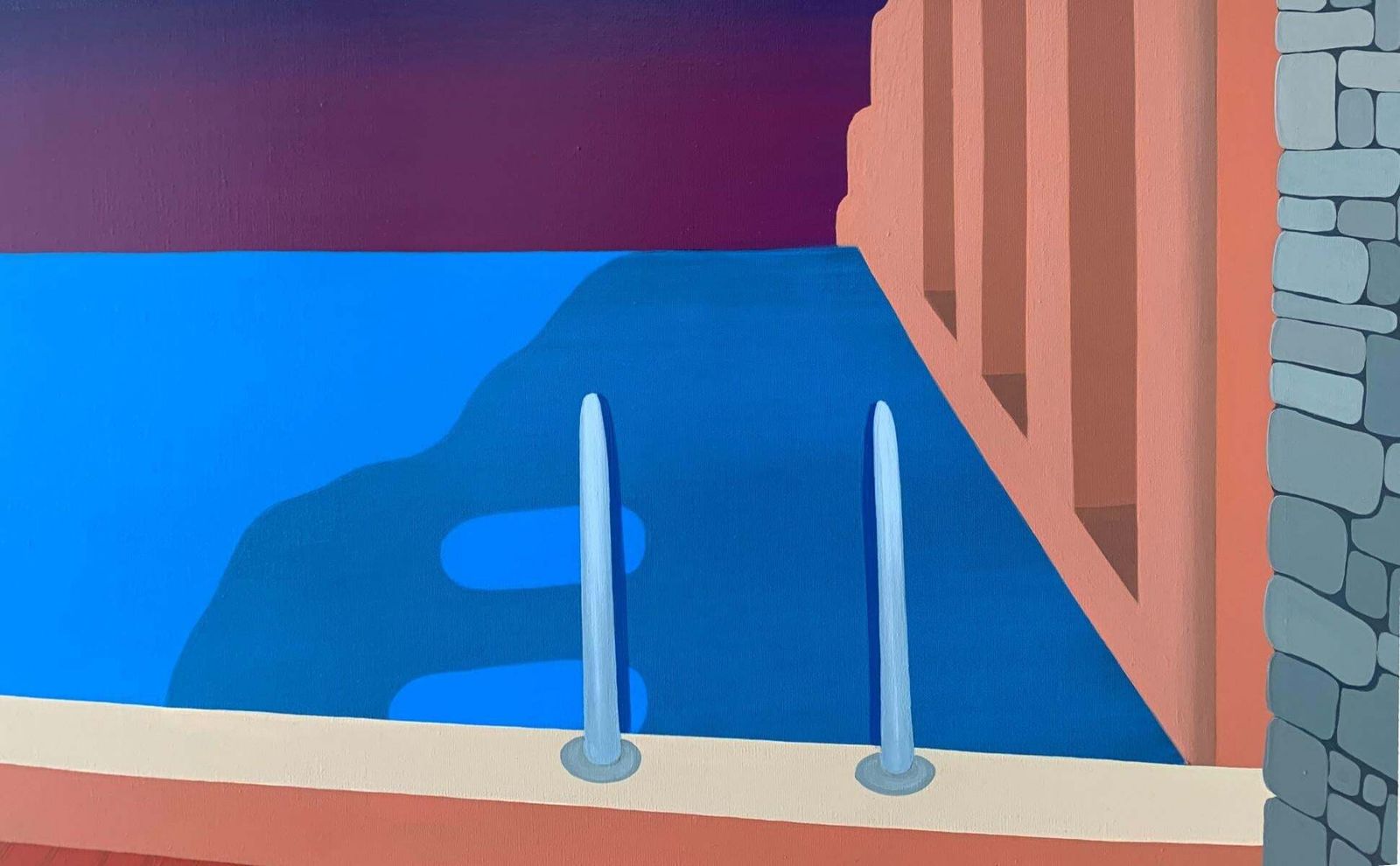Marta Rynkiewiczan Evening. Acrylic Painting, Pop Art, Vibrant Colors, Polish Artist2020 photo Art