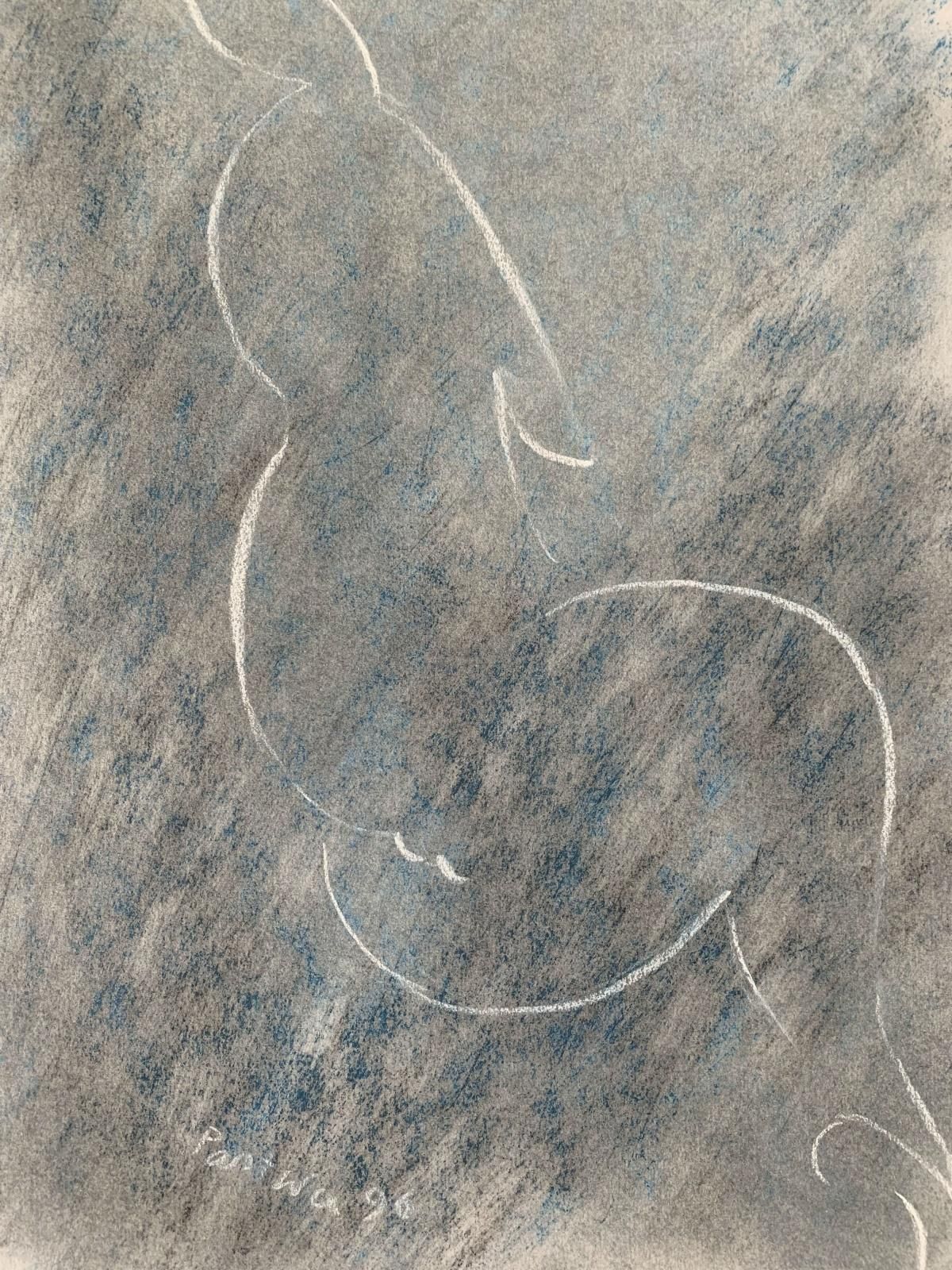 Antoni Janusz Pastwauntitled   Contemporary Mixed Media Drawing, Figurative, Monochromatic1996 photo for sale