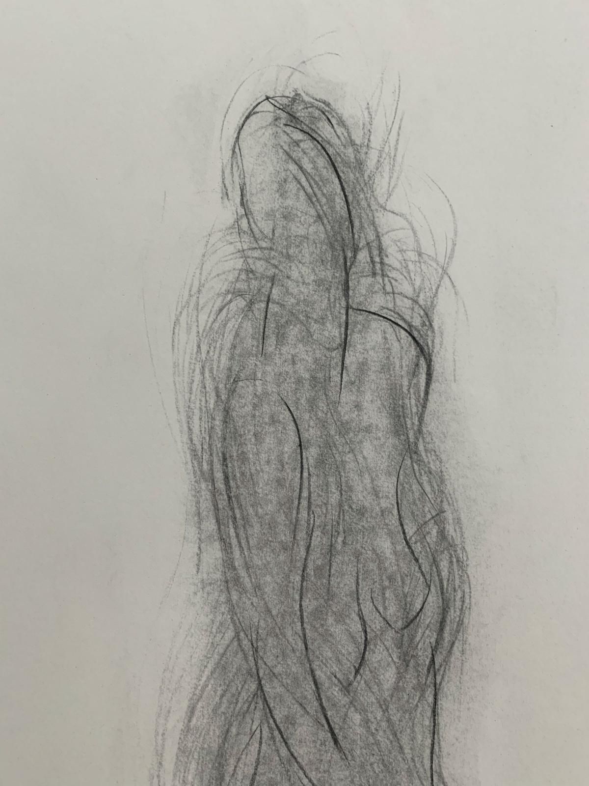 Antoni Janusz Pastwauntitled   Contemporary Pencil Drawing, Figurative, Minimalistic, Black & White1990 photo for sale