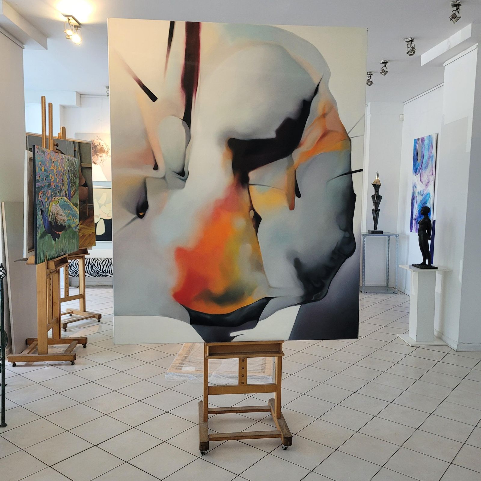 photo vinterior Klaudia Latauntitled. Contemporary Oil Abstract Painting By Polish Young Artist, Big Format2023