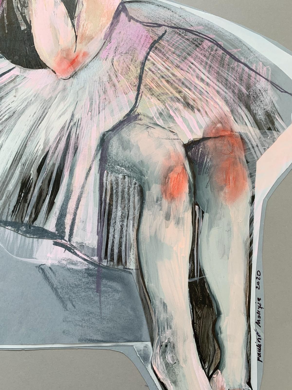 Paulina Maksjanthoughtful   Woman, Figurative Drawing, Pastel Colours, Female Figure2020 photo Art
