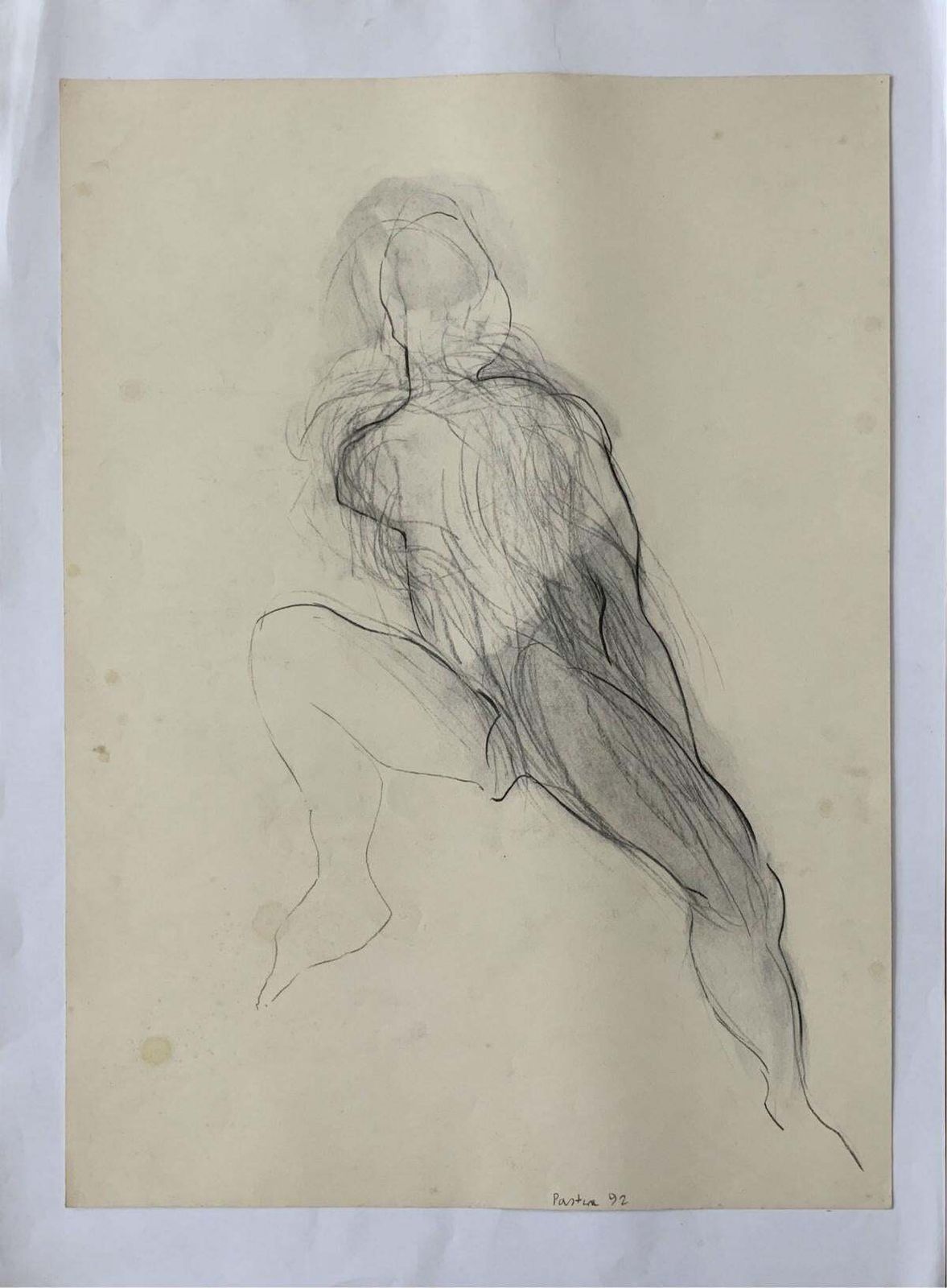 Antoni Janusz Pastwauntitled   Contemporary Pencil Drawing, Figurative, Black & White1992 photo furniture