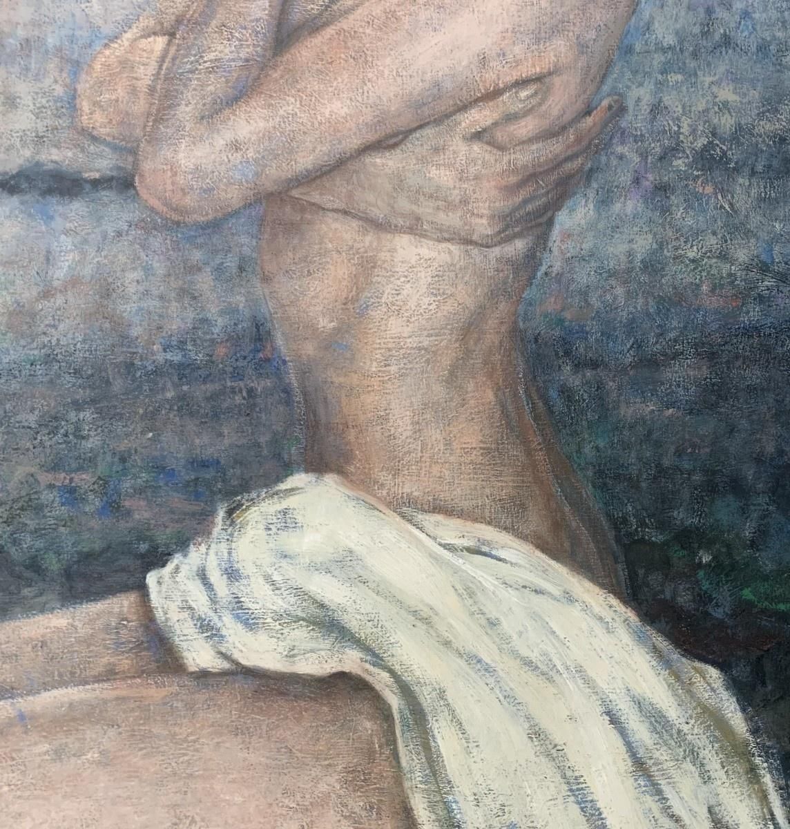 Katarzyna Szydlowskanostalgy. Contemporary Figurative Oil Painting, Subtle Female, Polish Artist2002 photo furniture