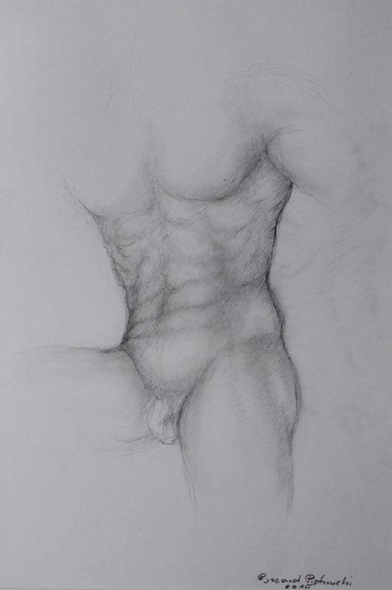 Ryszard Piotrowskinude. Contemporary Realistic Pencil Drawing, Traditional, Polish Artist2015