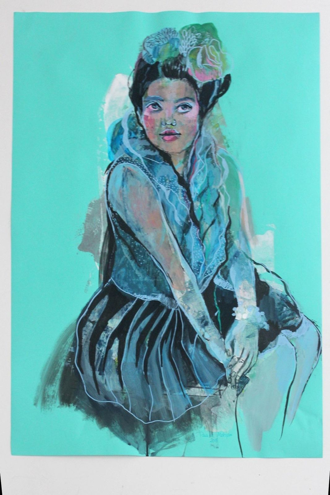 Paulina Maksjanola II   Xxi Century, Women, Figurative Drawing, Bright And Vivid Colours2018 photo furniture