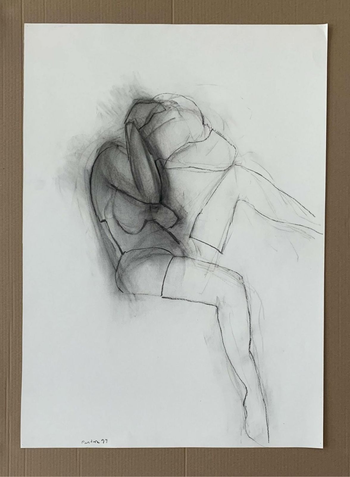 Antoni Janusz Pastwauntitled   Contemporary Pencil Drawing, Figurative, Black & White1997 photo furniture