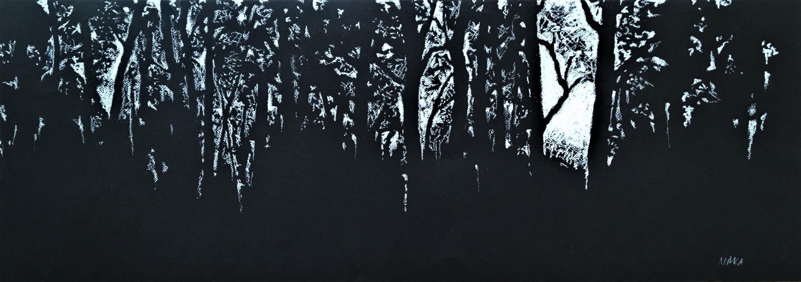 Maka Cieleckaforest In Laski   Xxi Century, Contemporary Pastel Drawing, Landscape2017