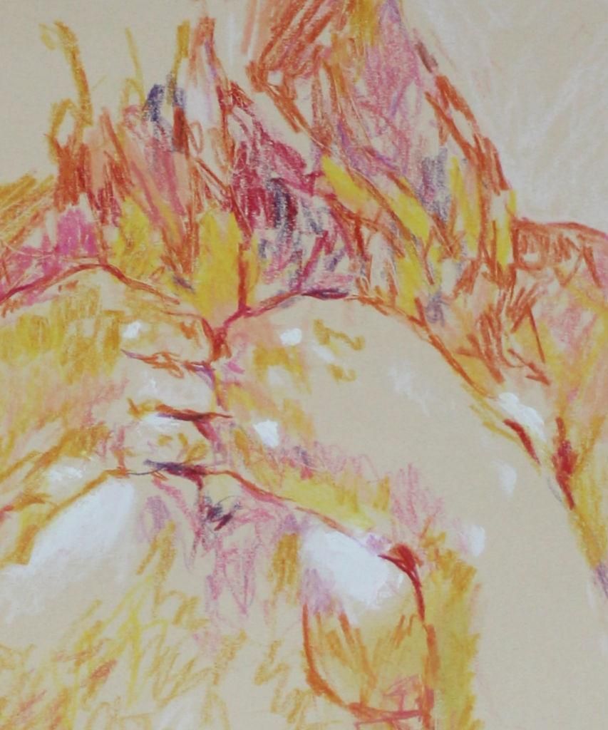 Leszek Zegalskia Nude. Contemporary Drawing, Female Nude, Polish Artist2018 photo furniture