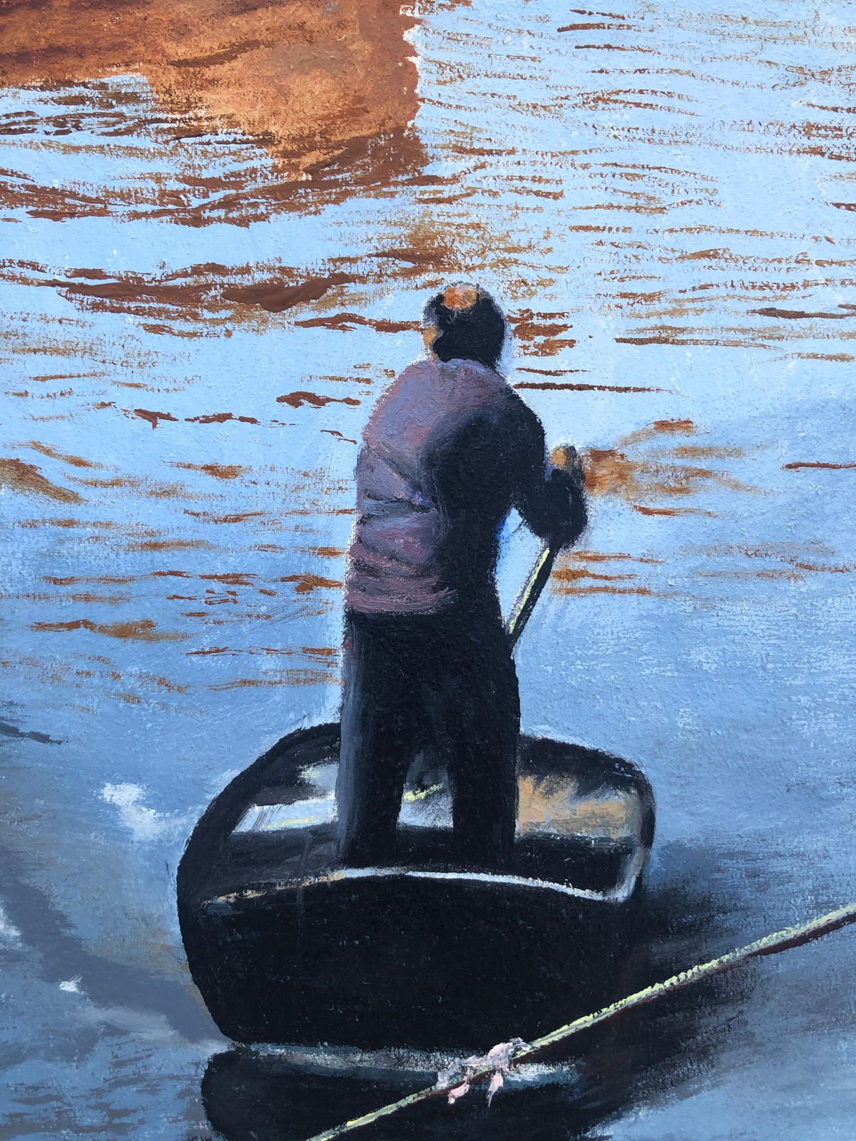 Unknown Fishing Port Oil On Canvas Painting Seascape Boats European Art 2014 photo for sale