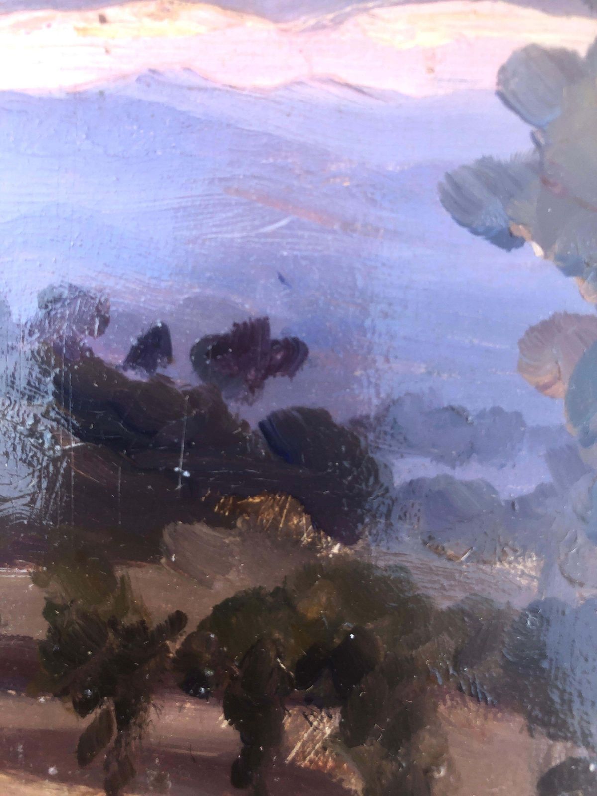 Manuel Isidor Valle Micolauspanish Landscape Oil On Board Painting Spain Impressionismc.1925 photo for sale