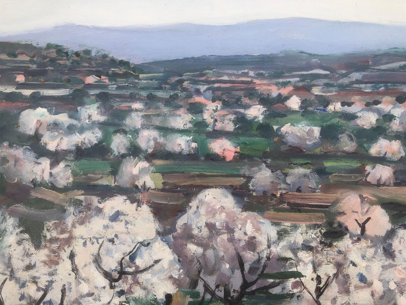 Rafael Duran Benet Almond Trees In Bloom Spain Oil Painting Spanish Landscape C.1990 photo buy