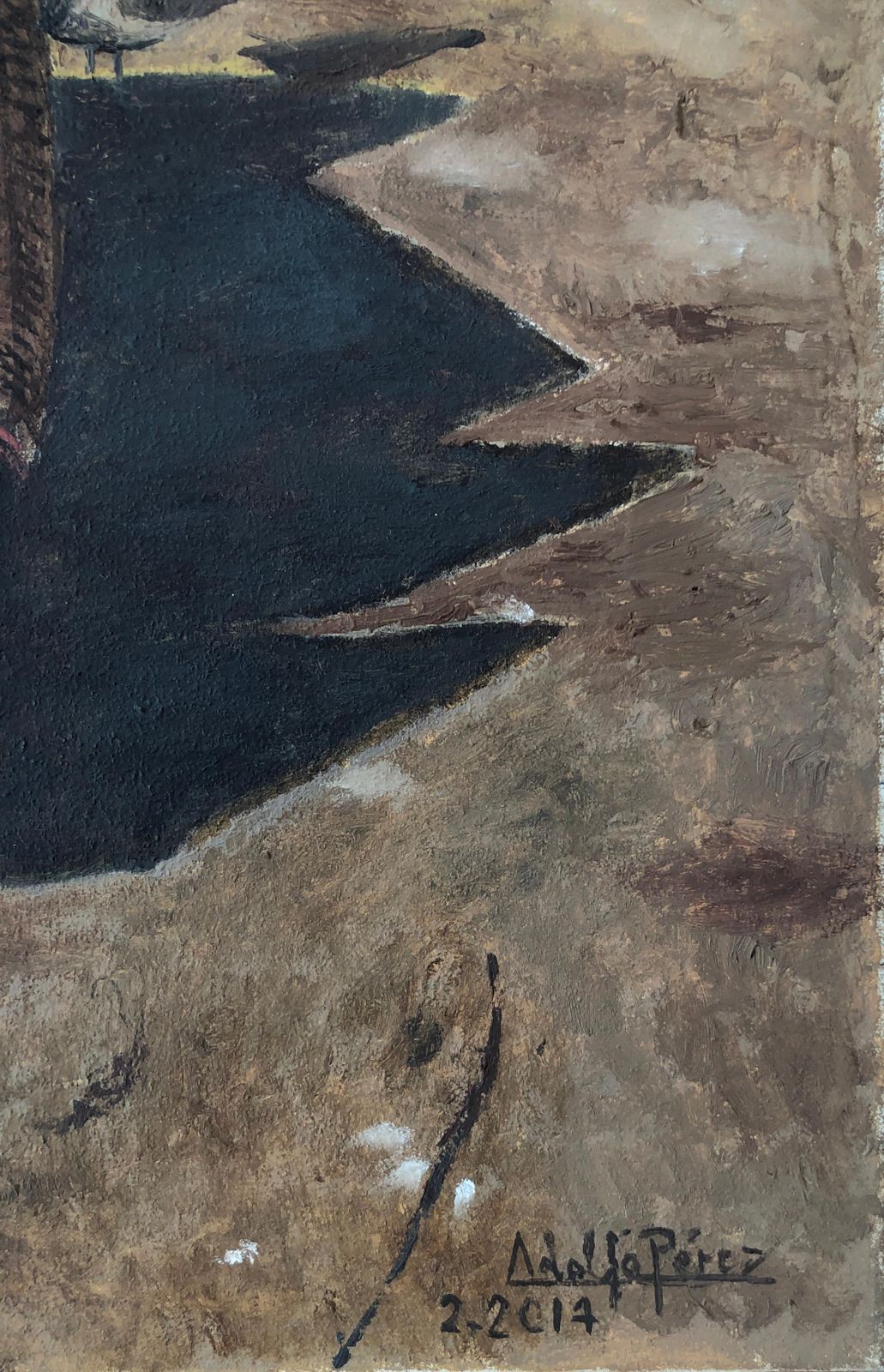 Onbekend Vissershaven Olieverf Op Doek Schilderij Zeegezicht Boten Europese Kunst 2014 photo furniture