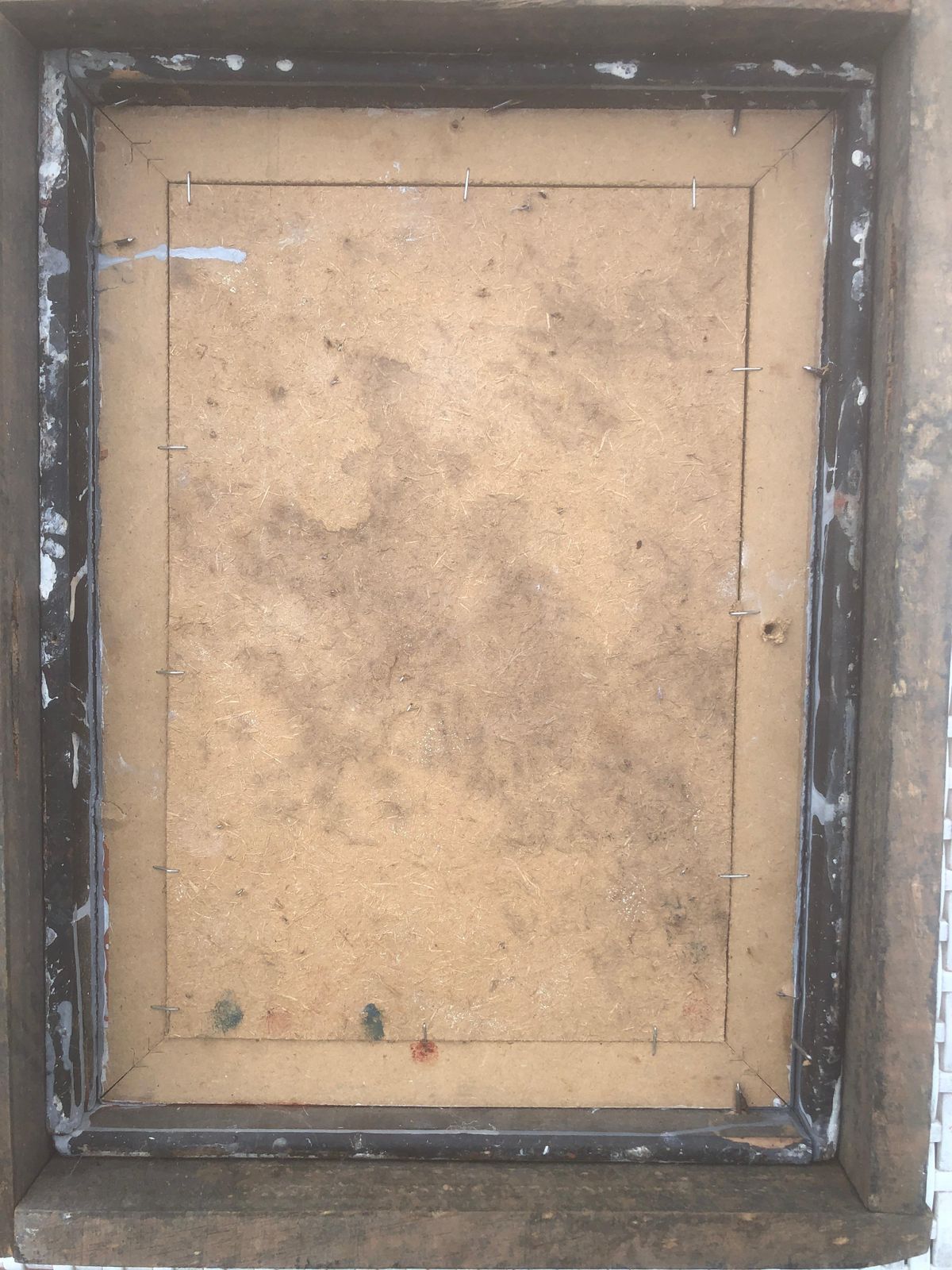 Jose Antonio Herrera Alcazar Material Abstract Oil And Collage Painting 2014 photo vintage
