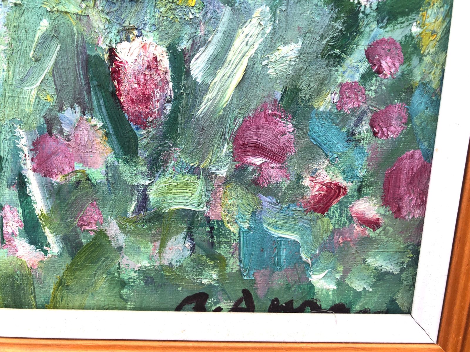 Rafael Duran Benet Spring Garden Oil Painting European Landscape Spain France C.1980 photo for sale