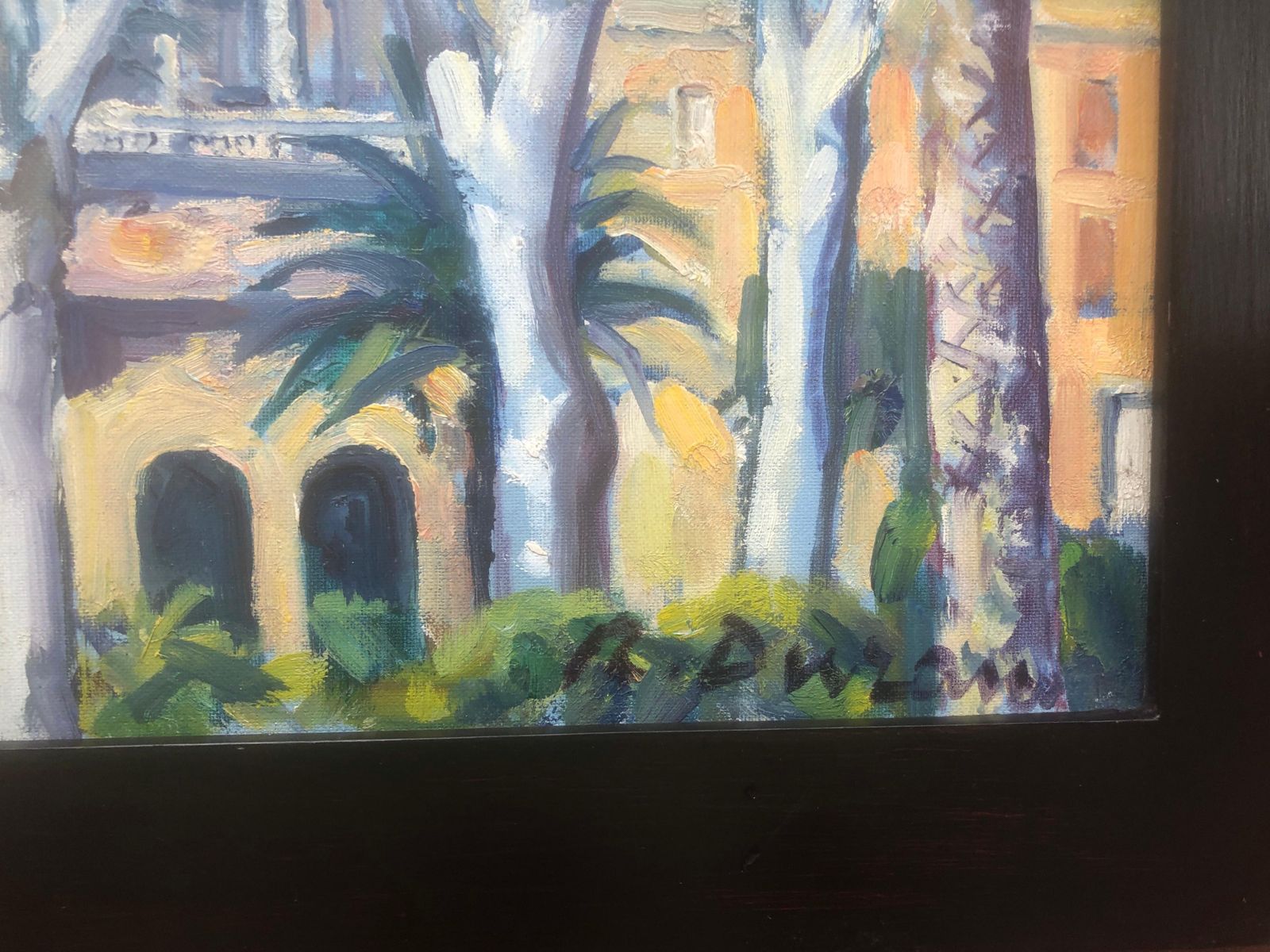 Rafael Duran Benet Palermo Sicily Italy Oil Painting Mediterranean Landscape 2002 photo for sale