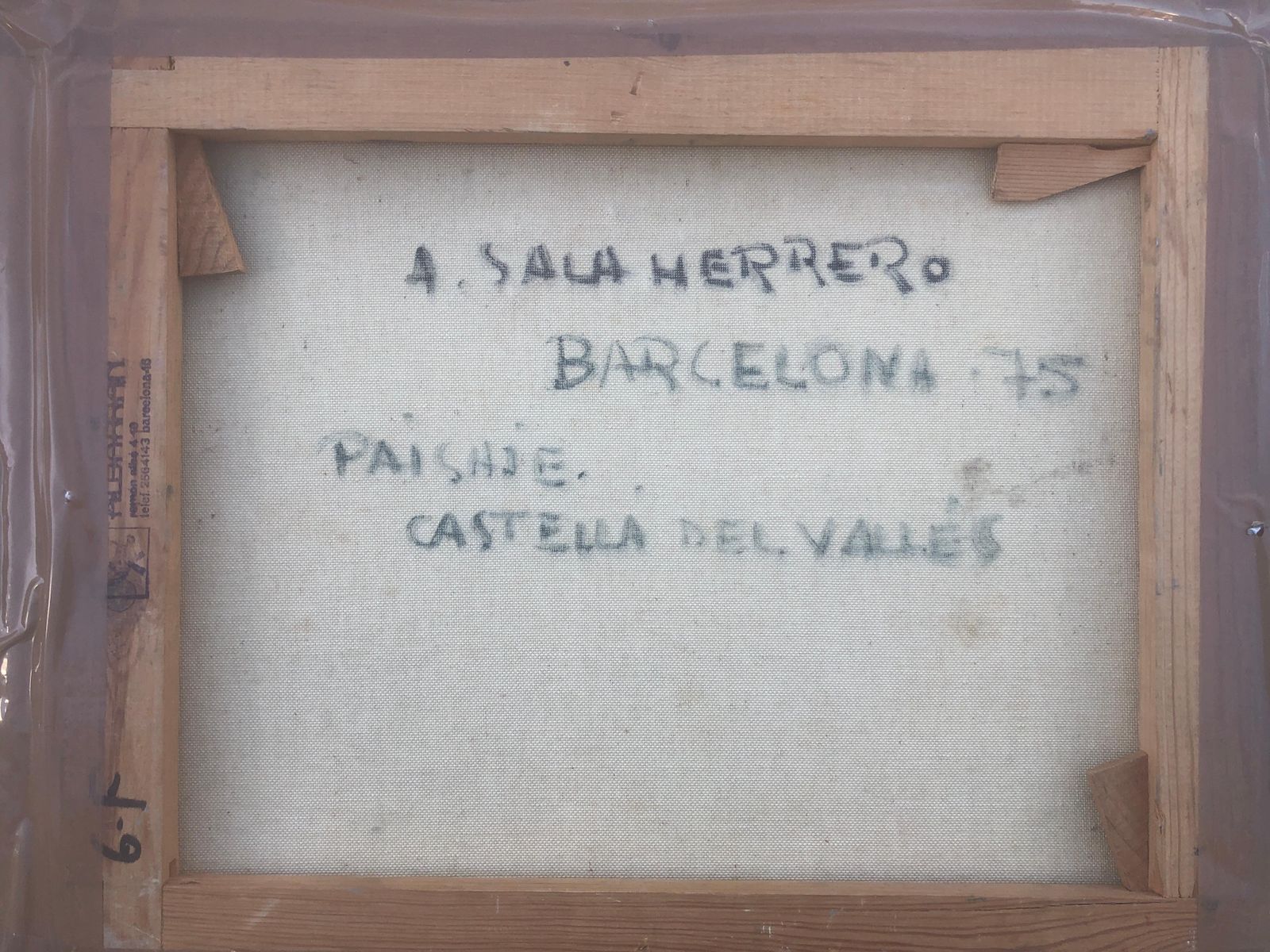 Antonio Sala Herrero Barcelona Spain Oil On Canvas Painting Landscape C.1975 photo vintage