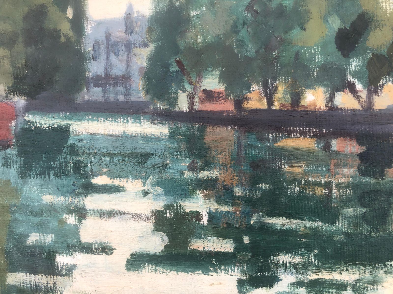 Rafael Duran Benet Amsterdam Netherlands Oil Painting Dutch Urbanscape C.1990 photo 400.0
