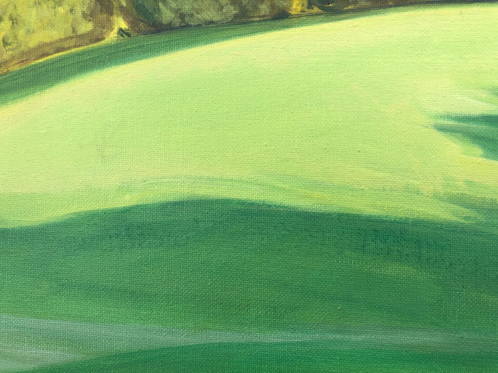 Isidoro Lazaro La Quinta Golf Marbella Spain Oil On Canvas Painting Spanish Landscape C.2000 photo vinterior
