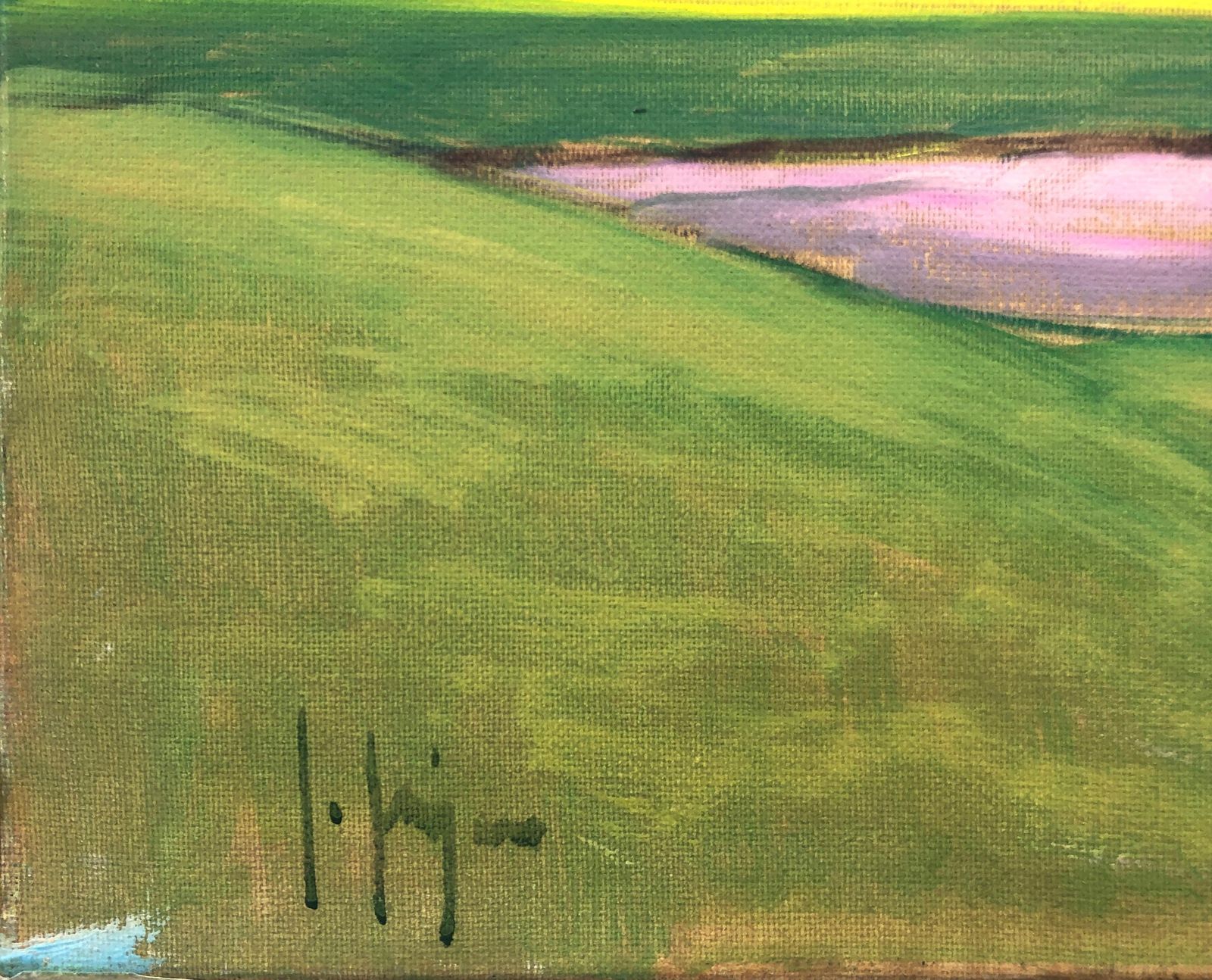 Isidoro Lazaro La Quinta Golf Marbella Spain Oil On Canvas Painting Spanish Landscape C.2000 photo furniture