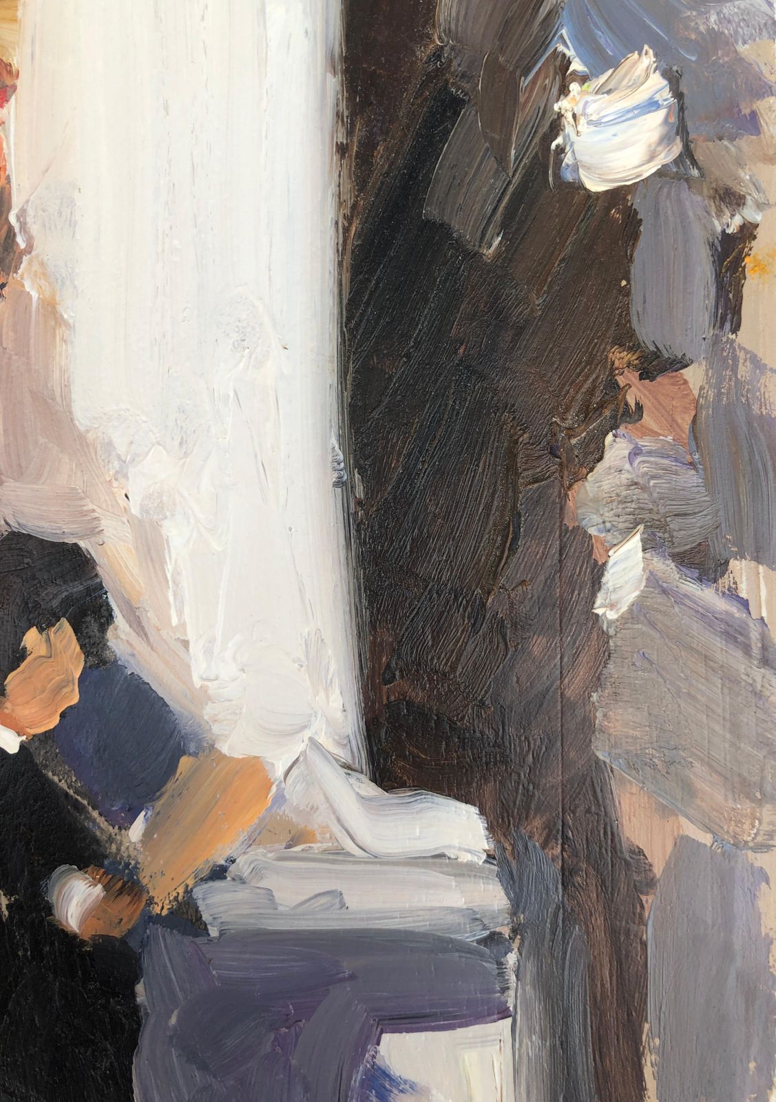 Joan Vives Maristany Mediterranean Interior Woman Reading Oil Painting Small Spanish Impressionist Figurative Scene Vintage Female Figure Artwo C.1990 photo Art
