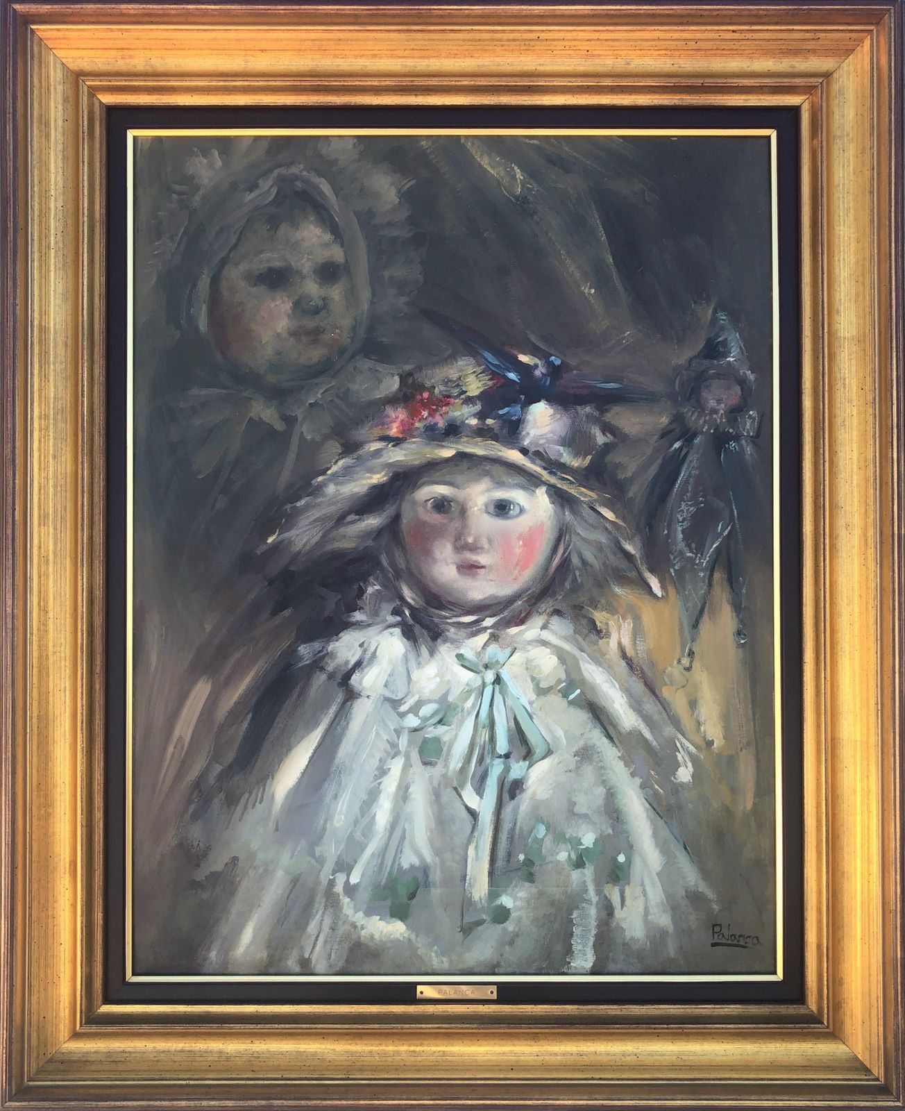 José Antonio Palanca Ruiz – Stilleven Met Oude Poppen, Olieverf Op Doek, Ca. 1980 photo furniture