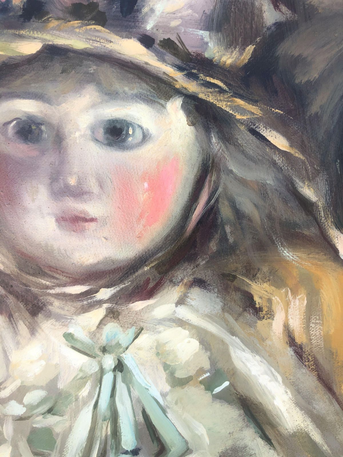 José Antonio Palanca Ruiz Still Life Of Old Dolls Oil On Canvas Painting C.1980 photo Art