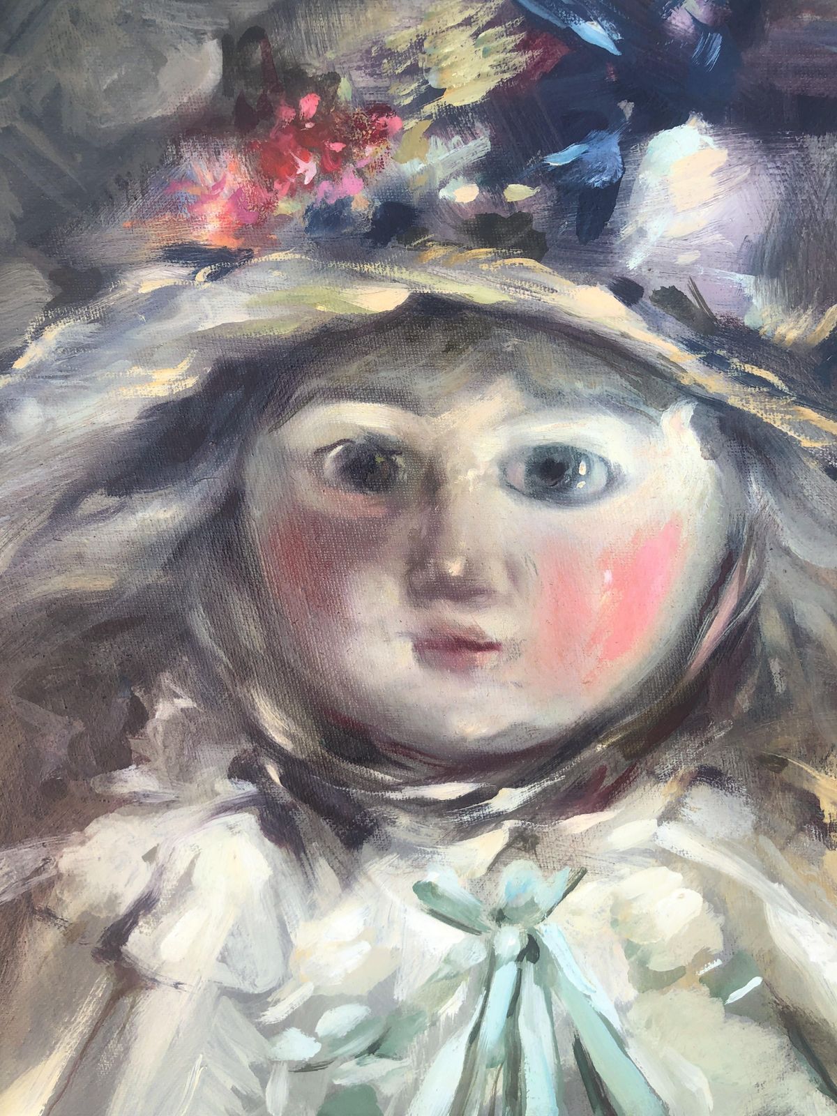 José Antonio Palanca Ruiz Still Life Of Old Dolls Oil On Canvas Painting C.1980 photo 800.0