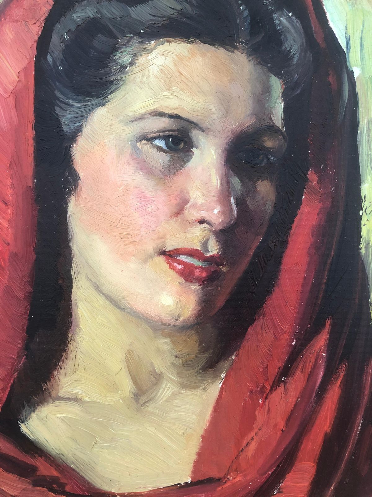 Albert Rafols Culleres Spanish Modernist Female Portrait Oil Painting Catalan School Barcelona C.1935 photo buy