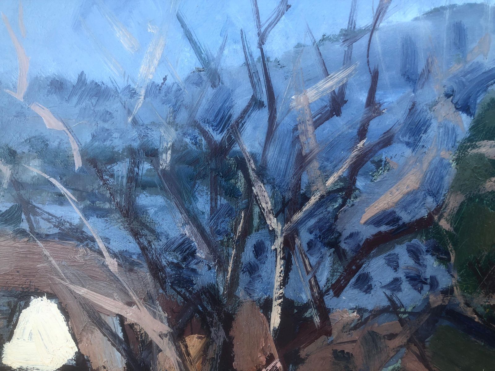 Rafael Duran Benet View Of Spanish Town Spain Oil On Board Painting Landscape C.1980 photo 900.0