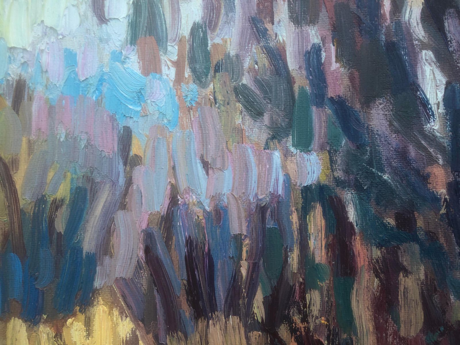 Benito Magallon Spanish Landscape Post Impressionism Oil On Canvas Painting Spain Europe C.1980 photo Art