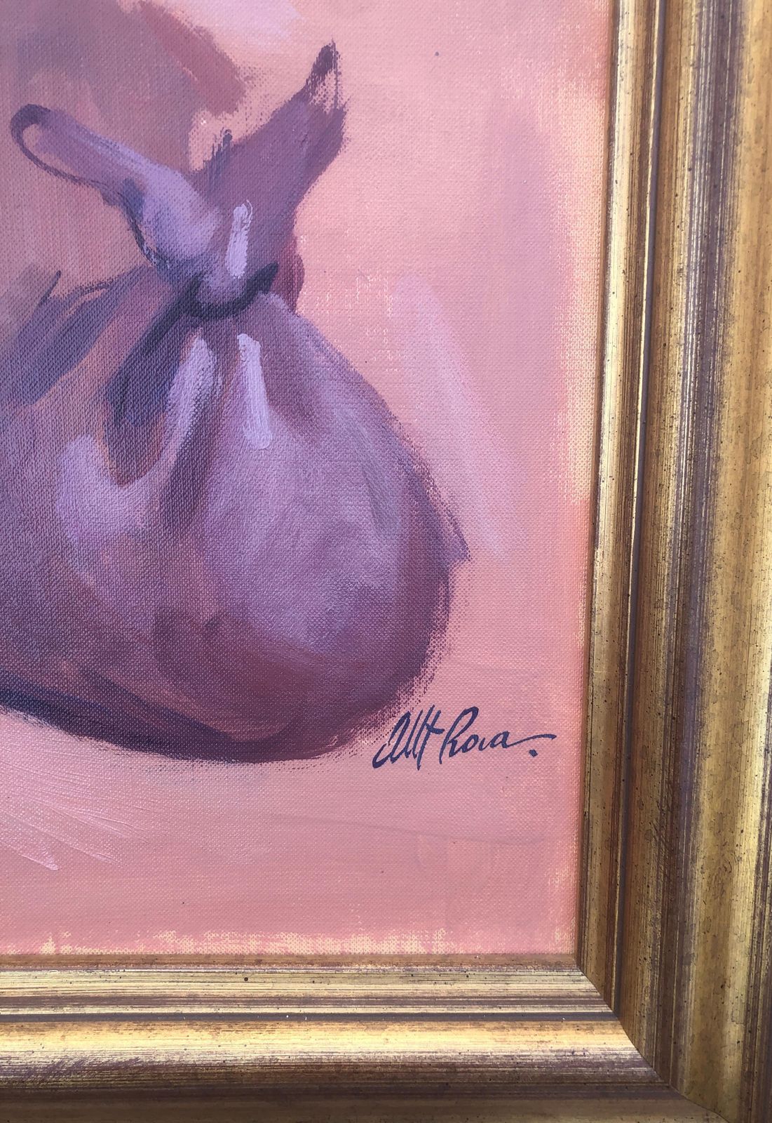 Albert Roca Mediterranean Figurative Painting Of Vagabond And Daughter Spanish Modern Oil C.1990 photo for sale