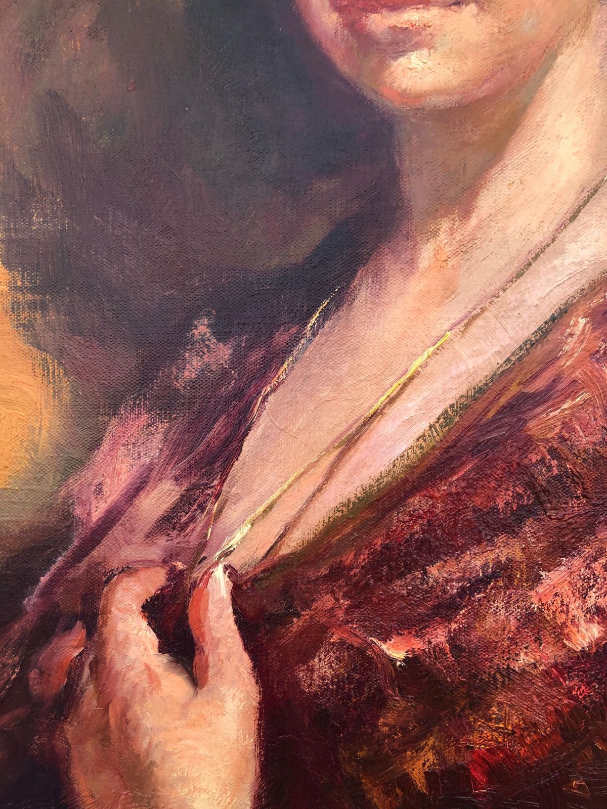 Rosendo Gonzalez Carbonell Portrait Of A Lady Oil On Canvas Painting European Art C.1970 photo buy