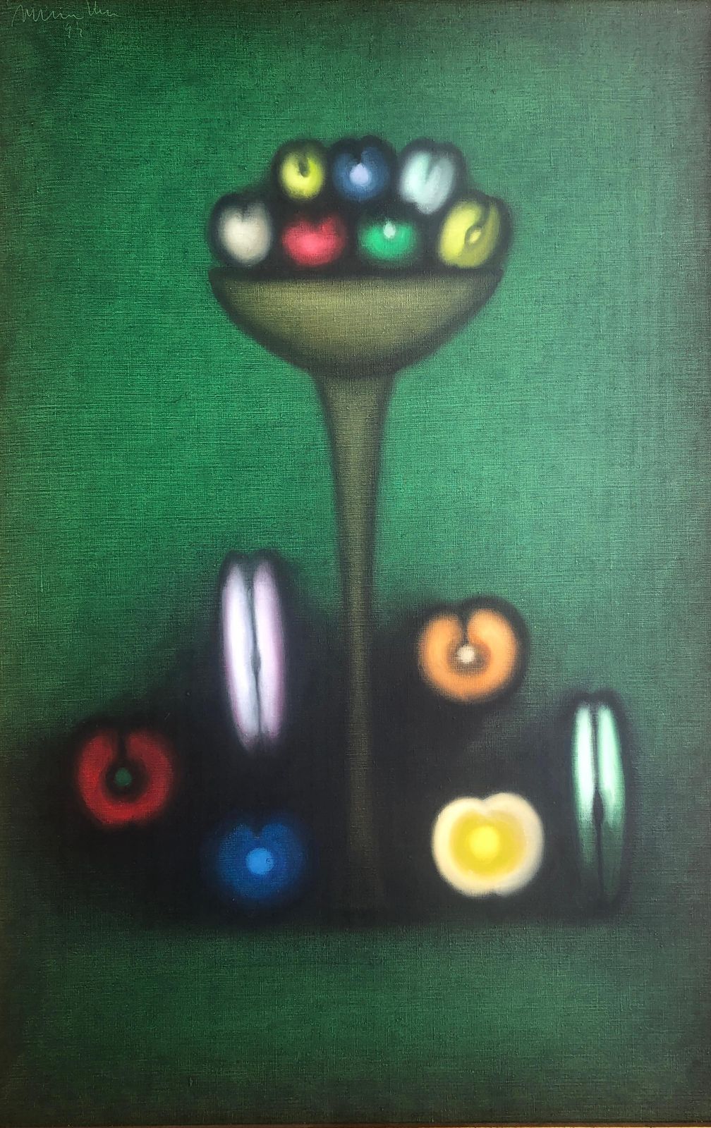 Josep Navarro Vives Still Life Oil On Canvas Painting Sfumato 1994