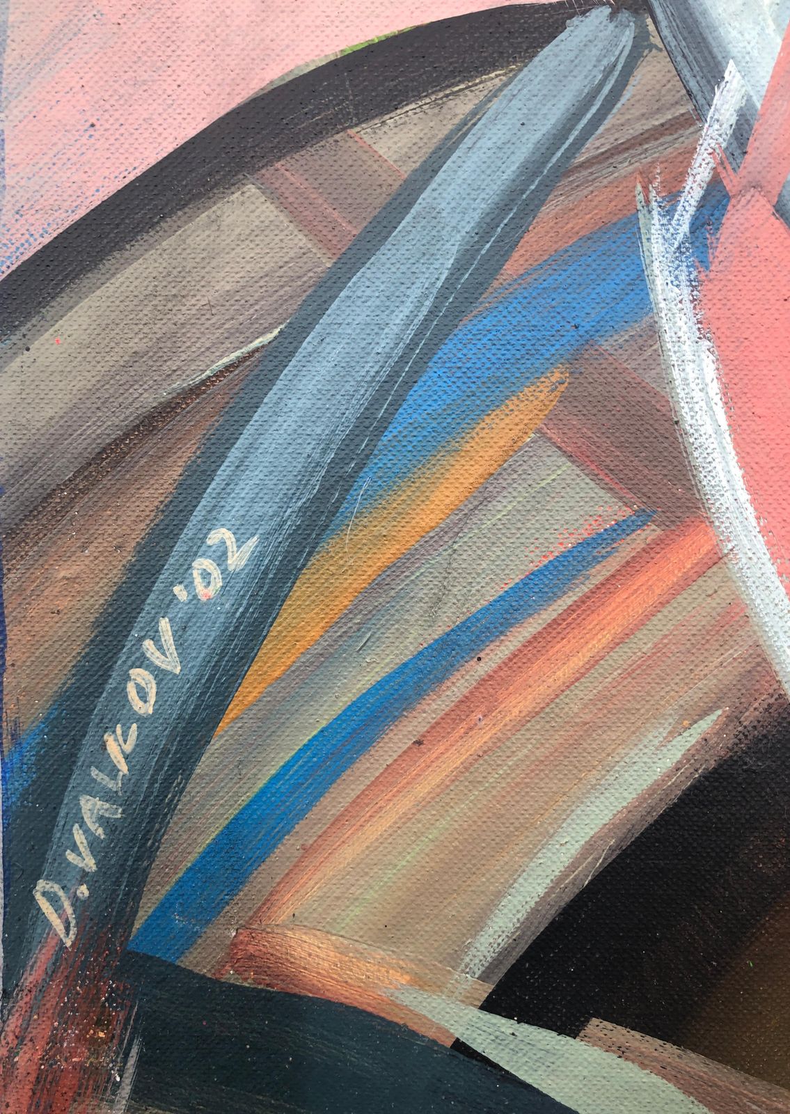 Deyan Valkov Untitled Oil On Canvas Painting Abstract Expressionism 2002 photo furniture