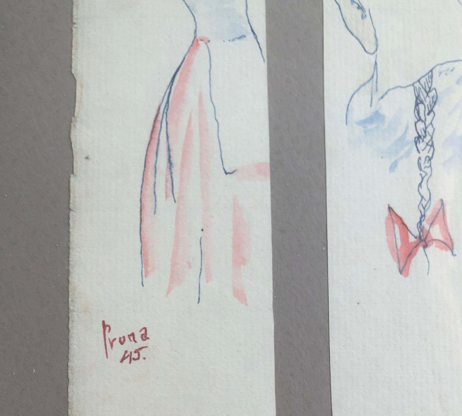 Pere Pruna Y Ocerans Four 1945 Female Nude Ink Drawings Catalan School école De Paris Style 1945 photo for sale
