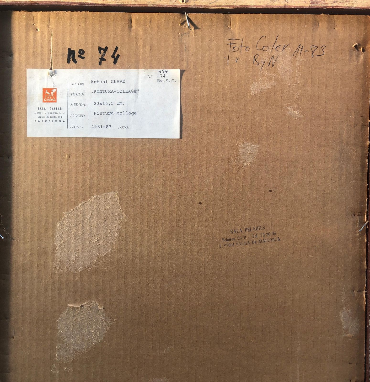 Antoni Clavé Painting Collage Abstract Antoni Clave 1983 photo vintage