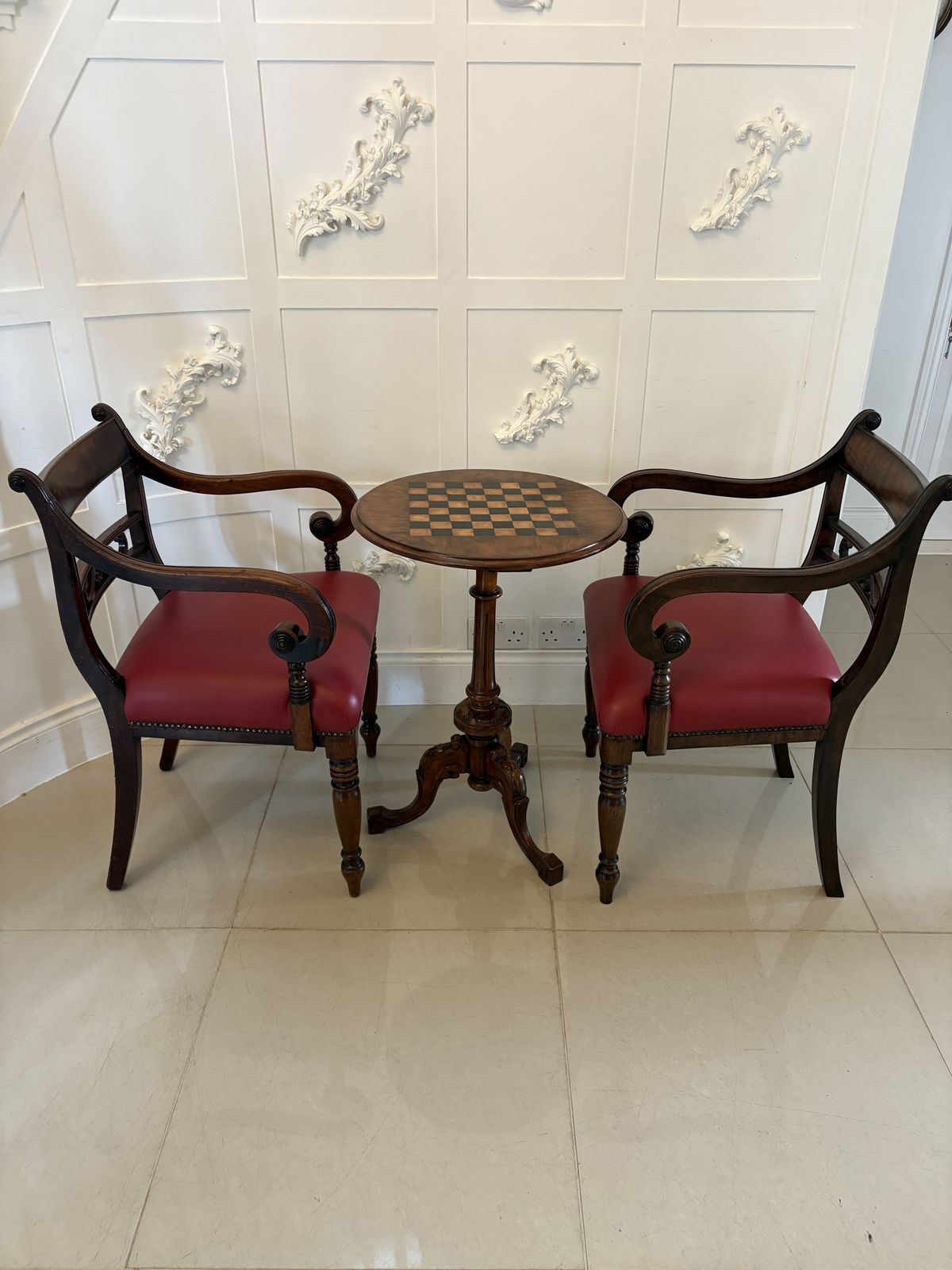 Pair Of Antique Quality Mahogany Desk Chairs photo vintage