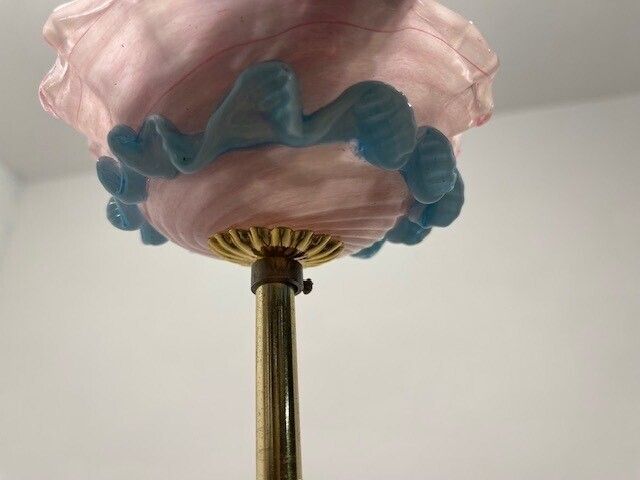 Pink Venetian Floral Chandelier 1960s photo furniture