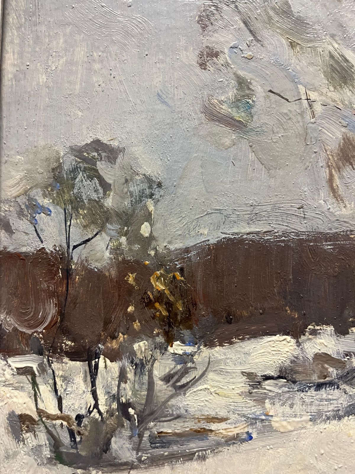 Leonid Vaichilia"Birches In The Woods, Winter" Oil Cm. 50 X 40  19671967 photo 2551.0