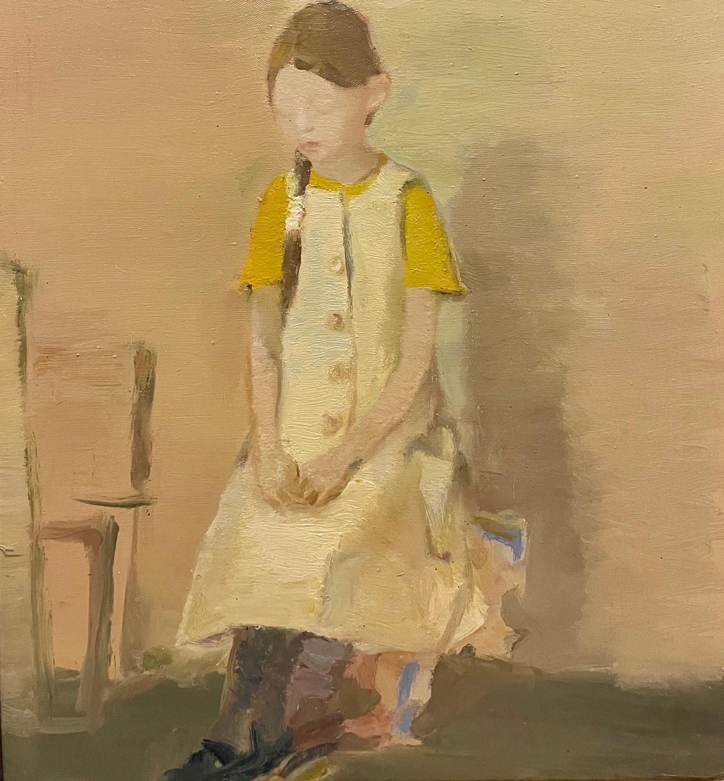 Igor Smekalov"Bambina In Giallo "  Olio Cm. 55 X 60  20072007 photo furniture