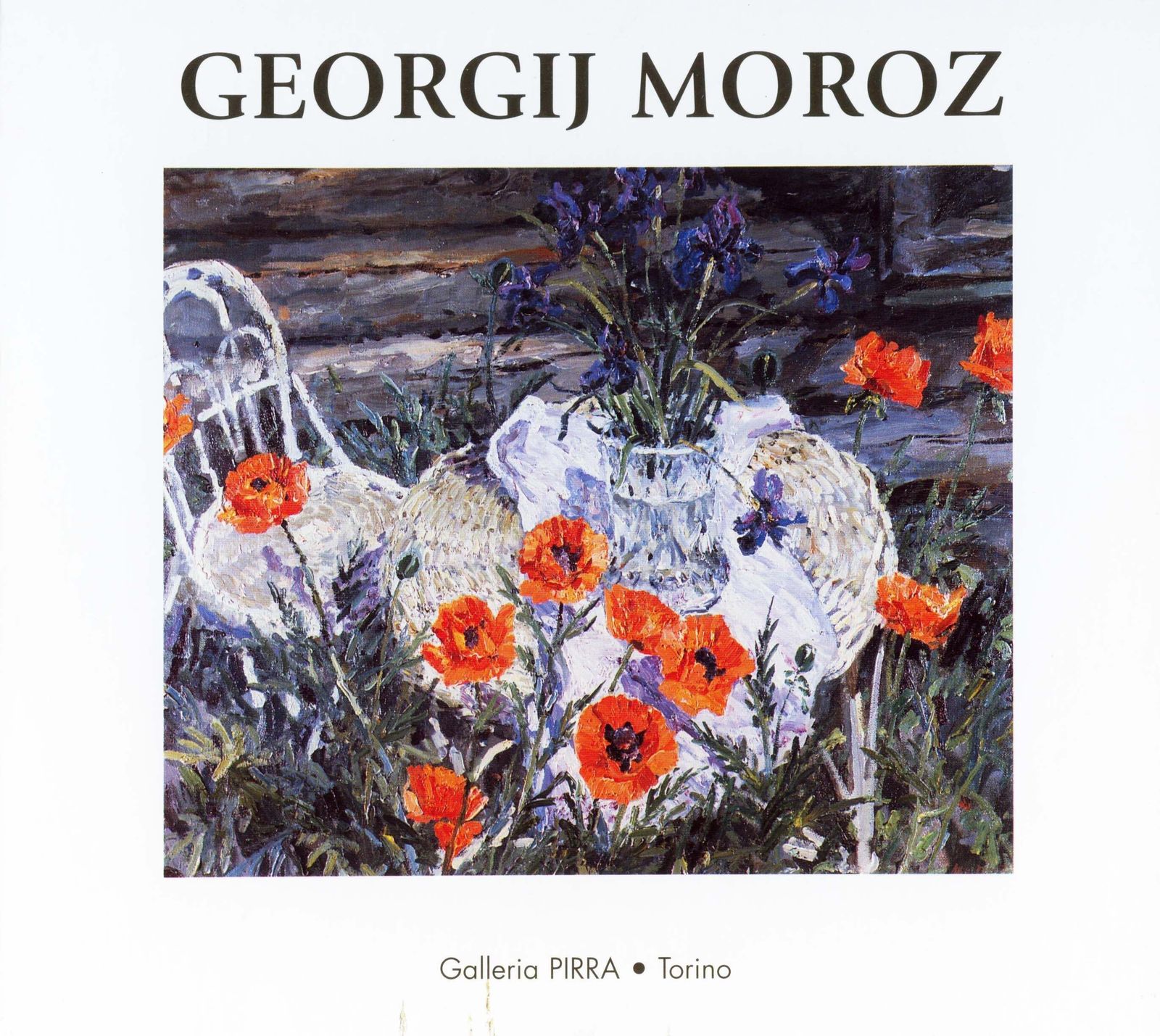 Georgij Moroz"Blue Cornflowers" Oil Cm. 42 X 42 1998 Russian , Flowers1996 photo Art