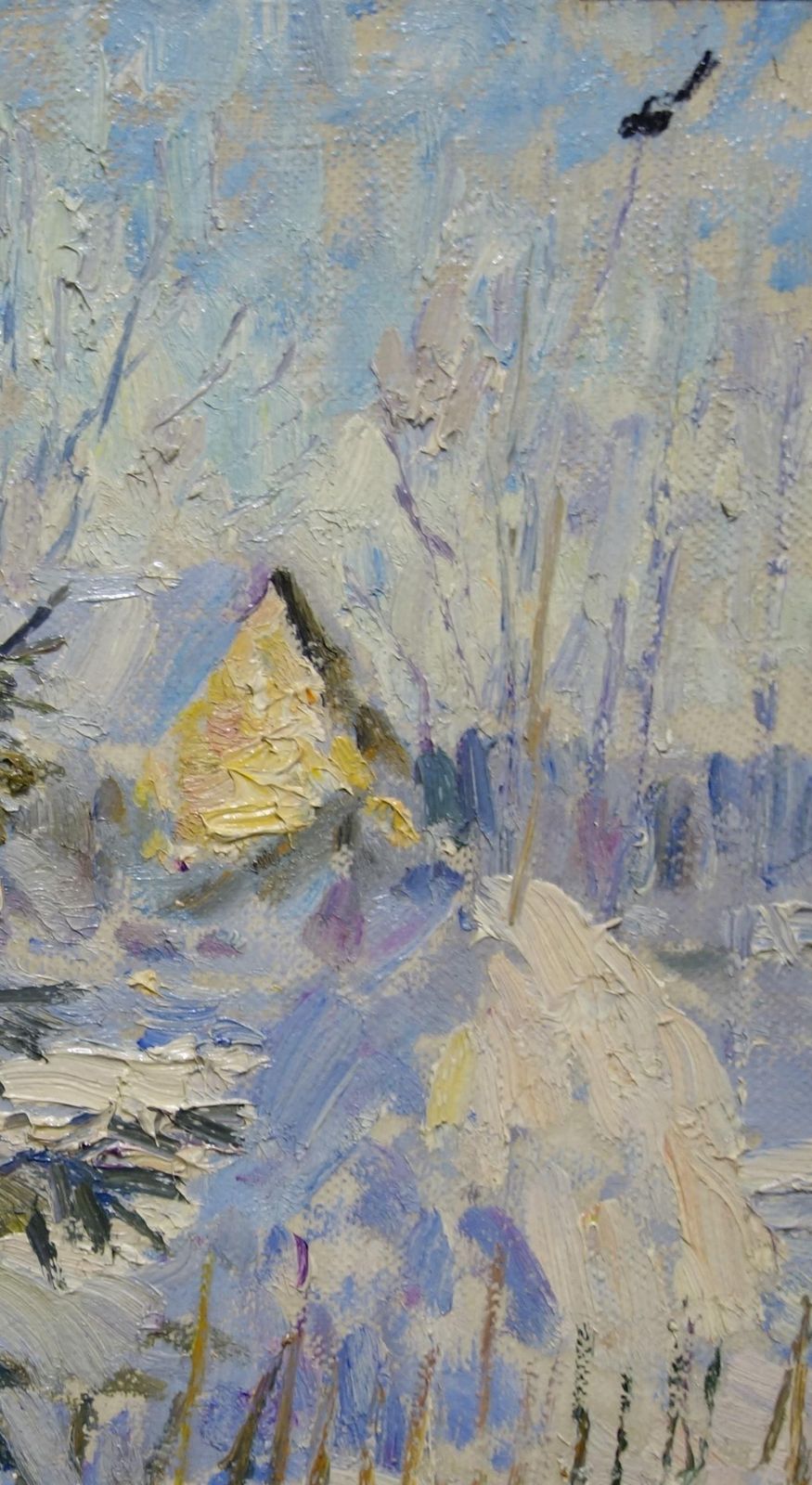 Georgij Morozwinter , First Sun , Snow   Oil  Cm. 44 X 44 20002000 photo for sale