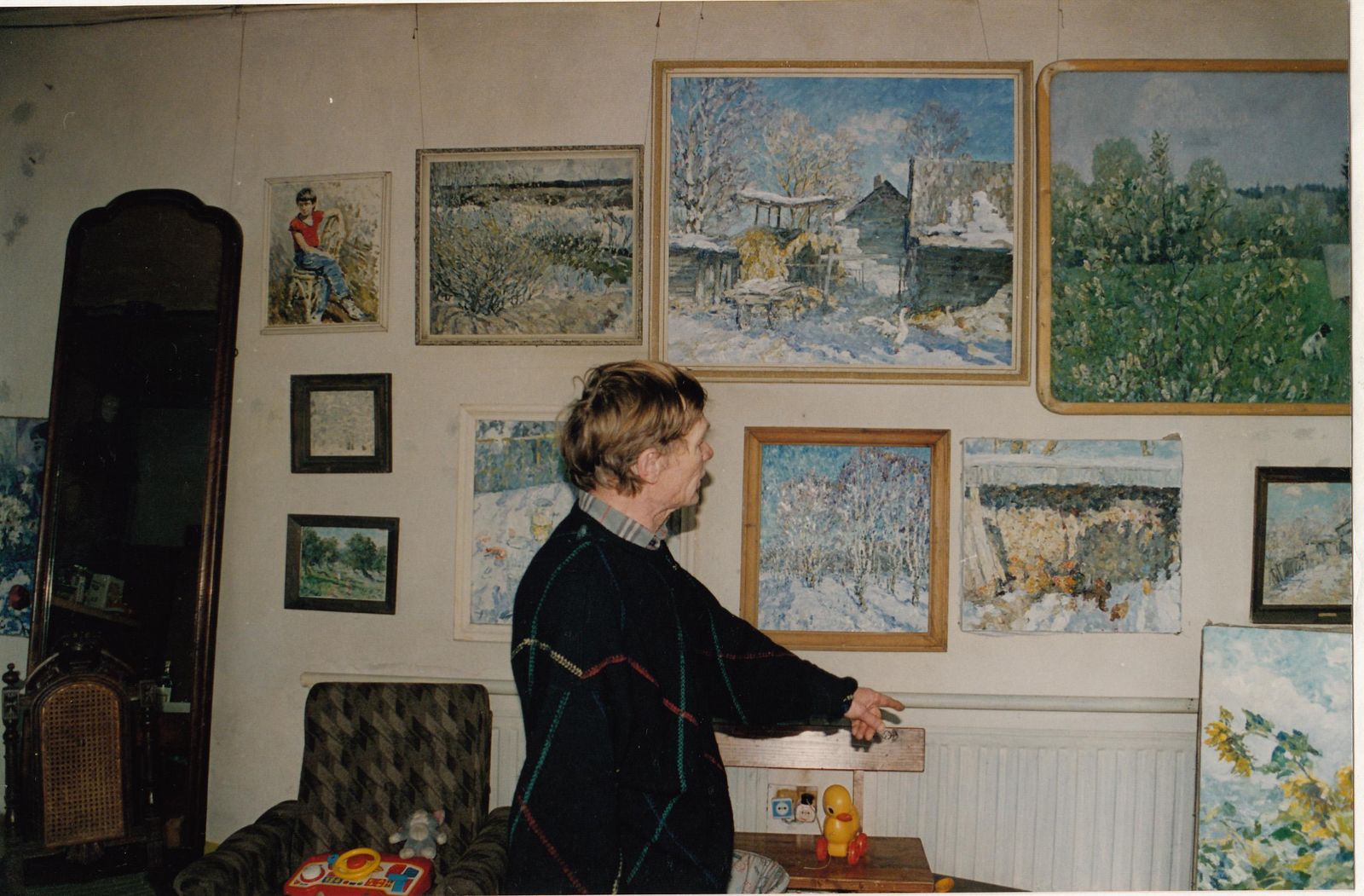 Georgij Morozwinter , First Sun , Snow   Oil  Cm. 44 X 44 20002000 photo Art