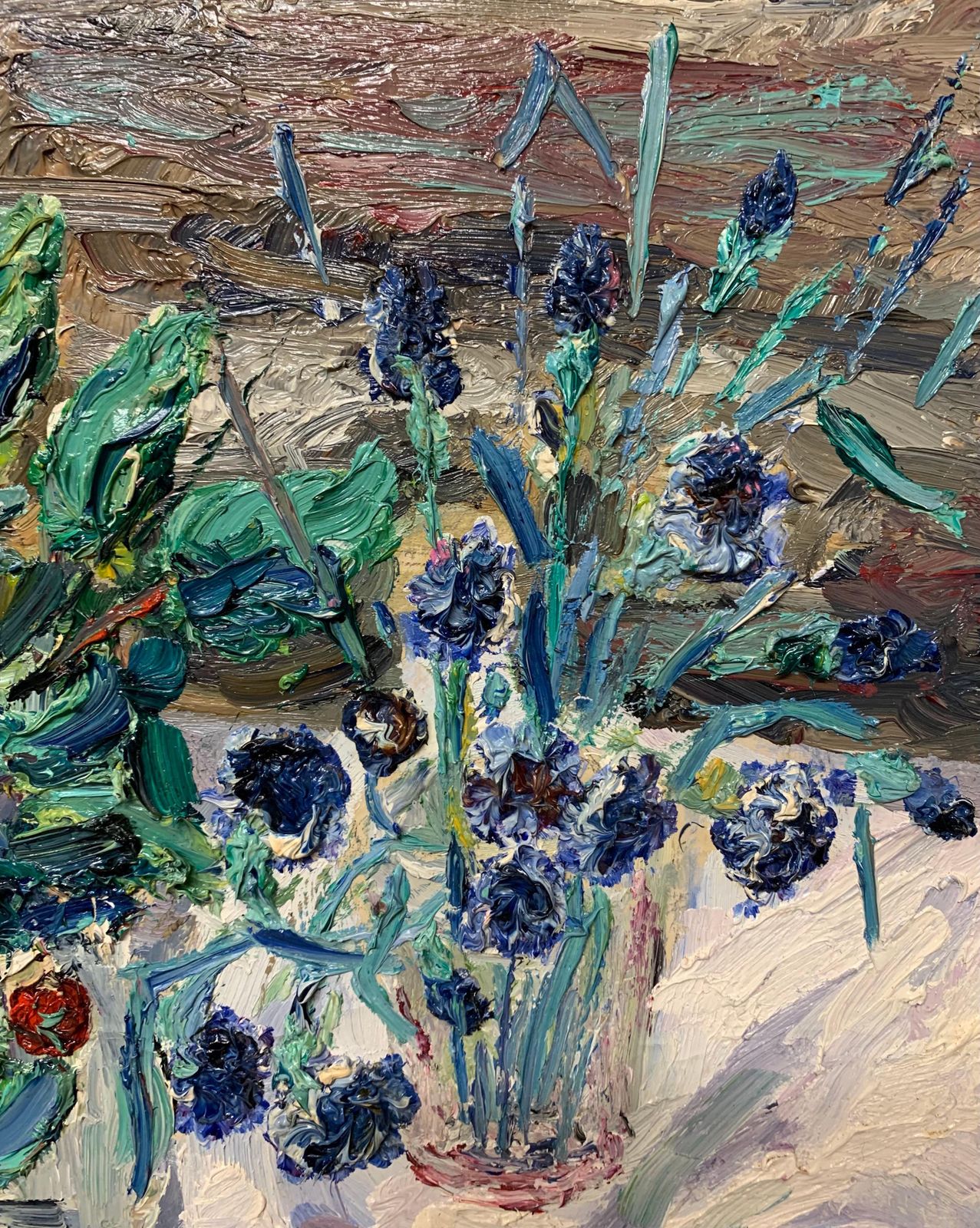 Georgij Moroz"Sour Cherries And Flowers"  Oil  Cm.  45 X 53  2006 photo for sale
