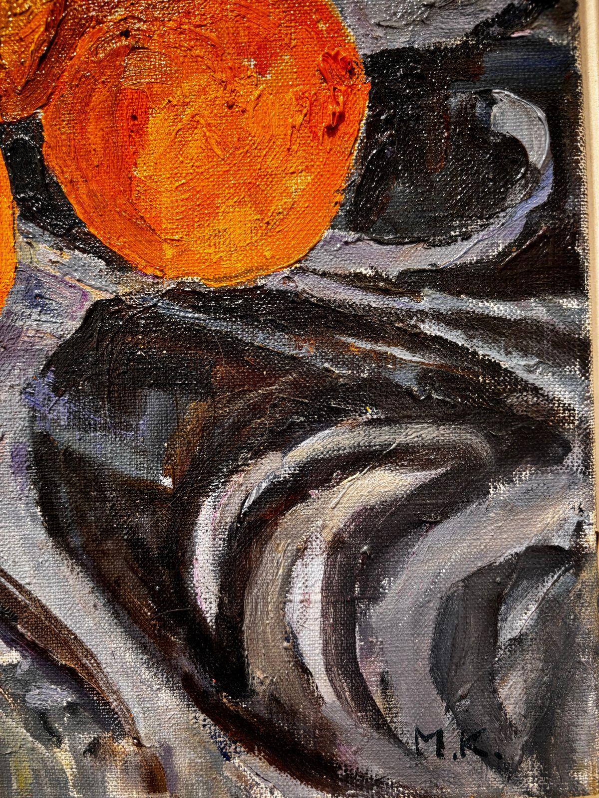 Maya Kopitzevastill Life With Lemon And Oranges   Oil, Cm. 50 X 47, 19901990 photo 4252.0