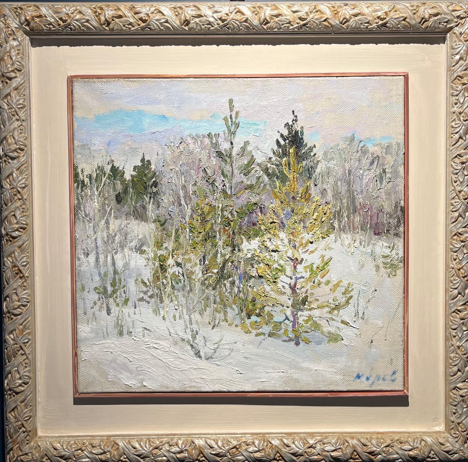 Georgij Moroz"Verso La Foresta" Olio Su Tela Cm. 50 X 48  2000 photo furniture