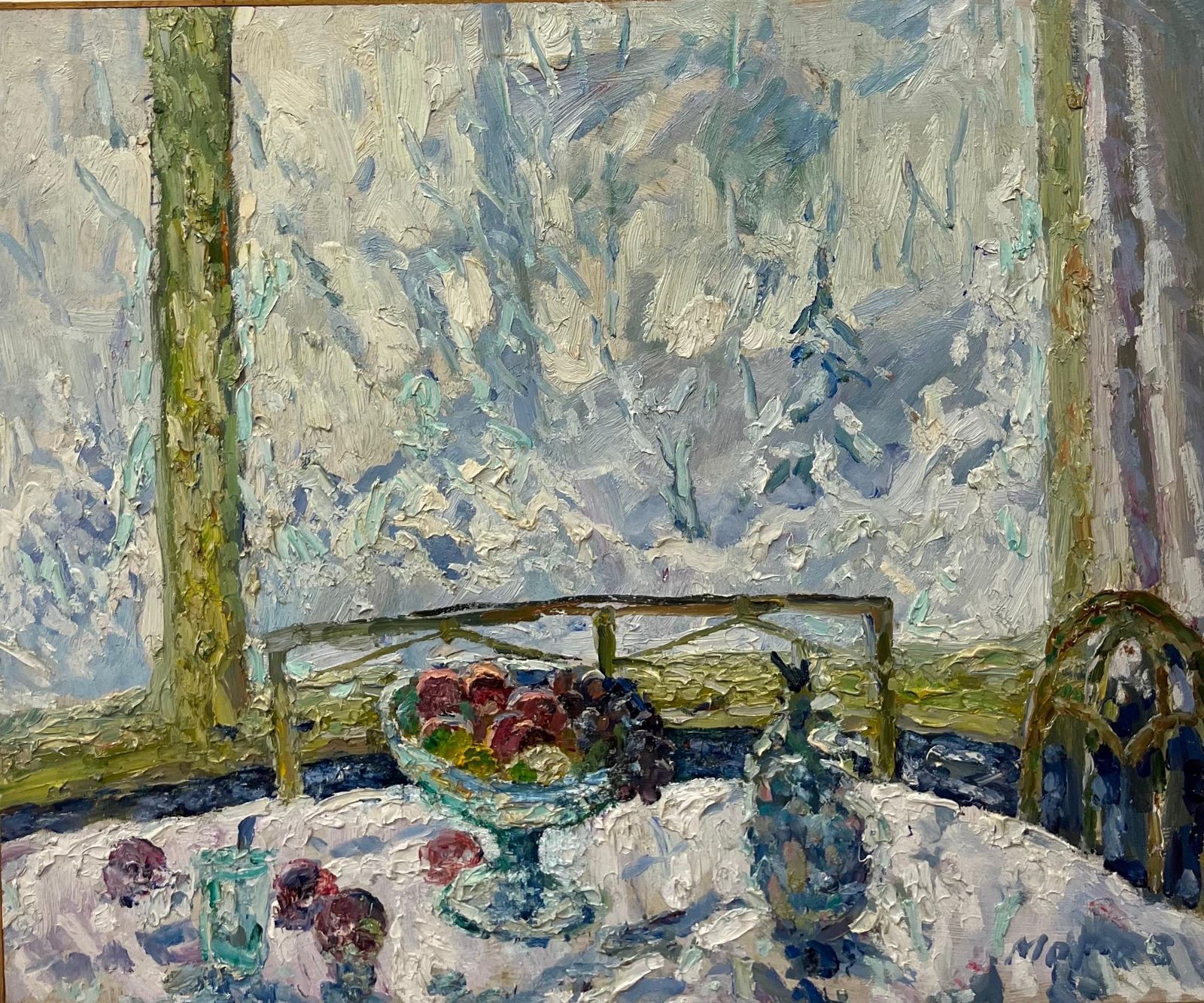 Georgij Moroz" Natura Morta Sul Tavolo "  Olio Su Tela Cm. 71 X 59 19981998 photo furniture