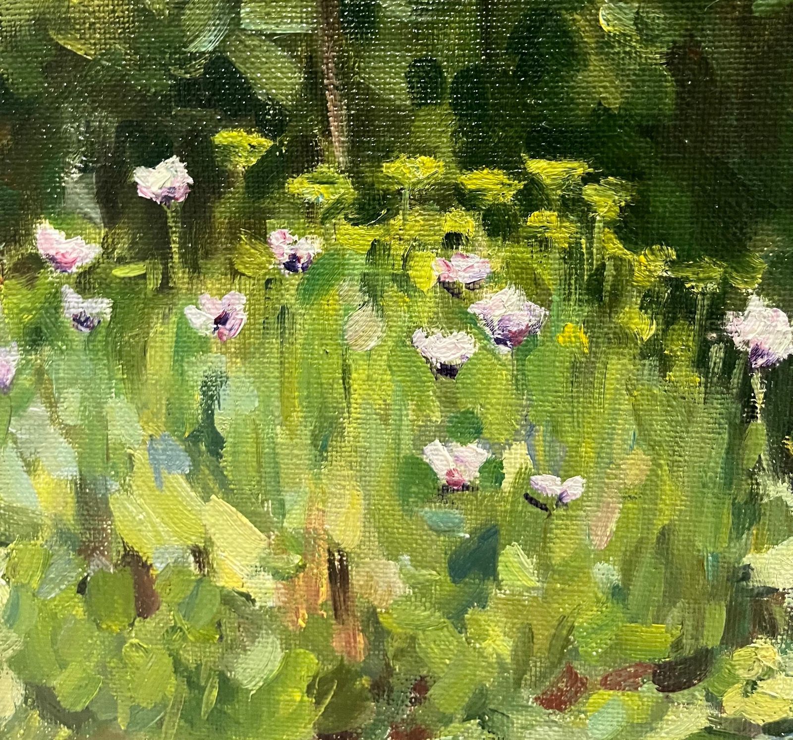 Boris Lavrenko"Giardino" Tulipani E Fiori Rossi Olio Cm. 50 X 60 19951996 photo 5102.0