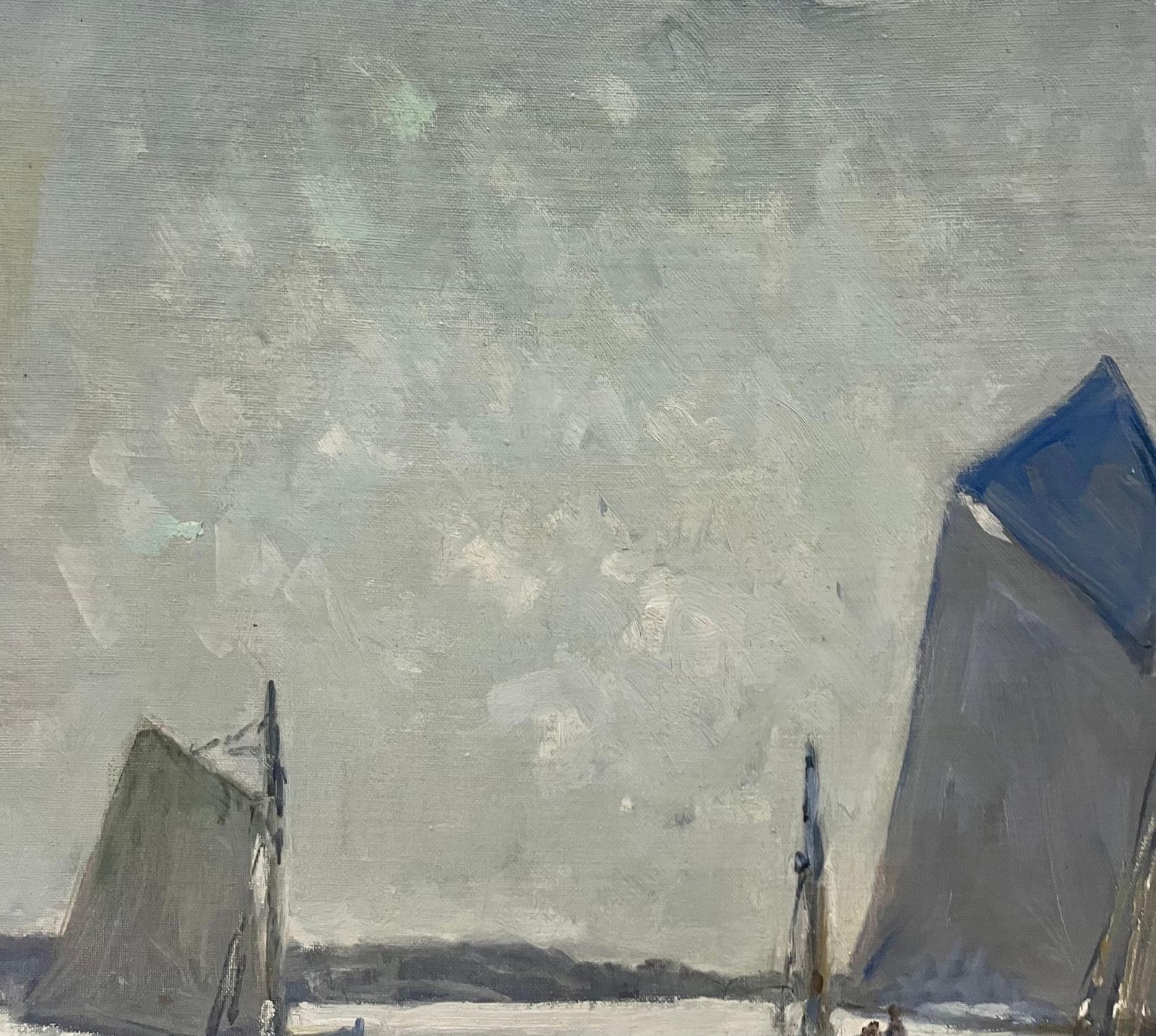 Henry Maurice Cahours"Sailboats, Brittany" , France Oil Cm. 65 X 54  1930 1930 photo 6378.0